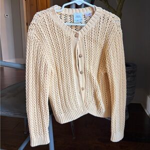 Zara Cardigan: Girls size 3-4 Light Yellow